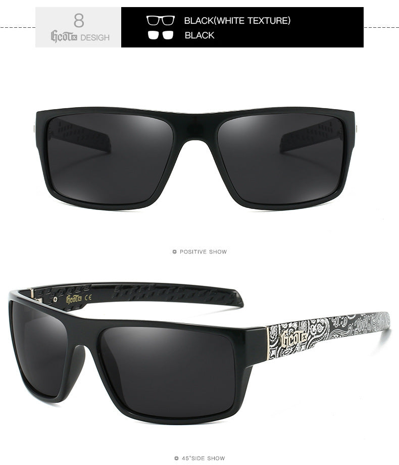 Motorcycle Bandit Style Hip Hop Fashion West Coast Polarized Sunglasses - cloud line