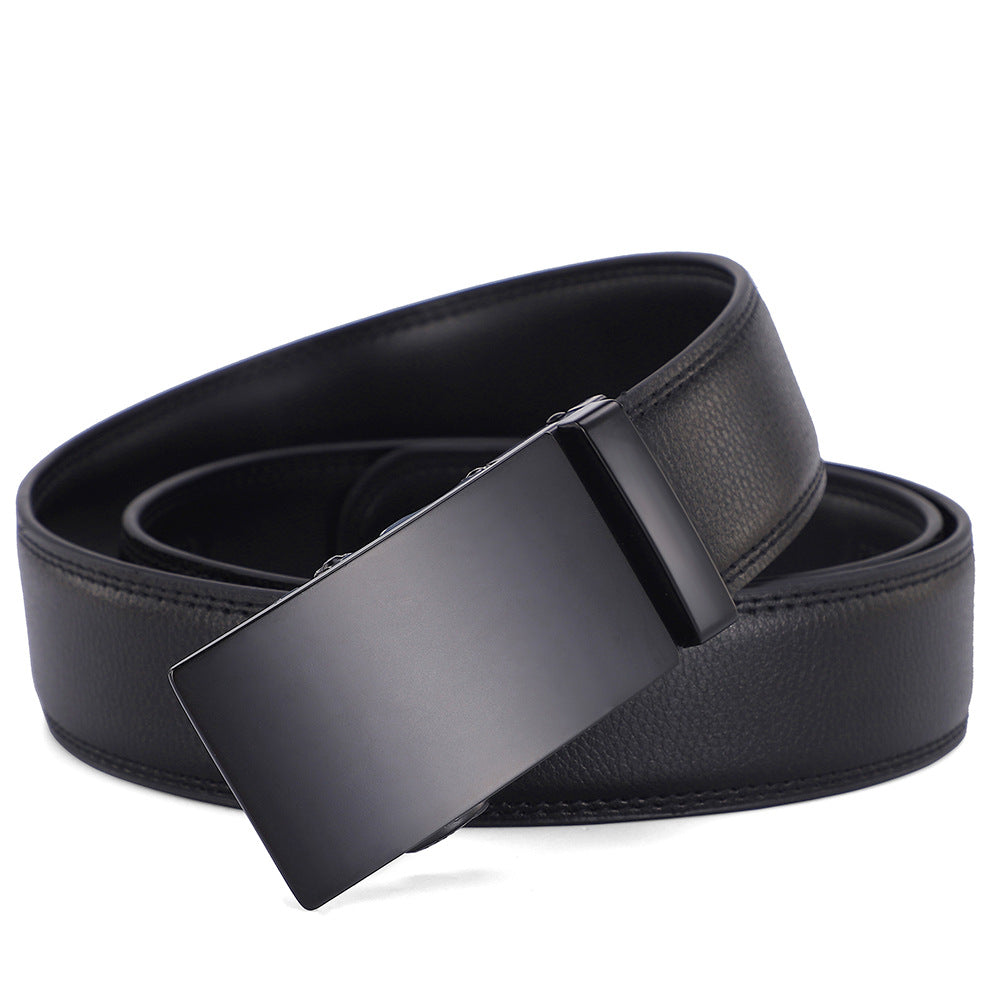 Men's All-match Automatic Buckle Cowhide Belt - cloud line