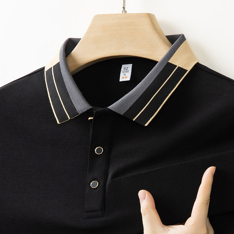 Men’s Classic Polo Shirt – Premium Cotton, Slim Fit, Designer Collar Trim - cloud line