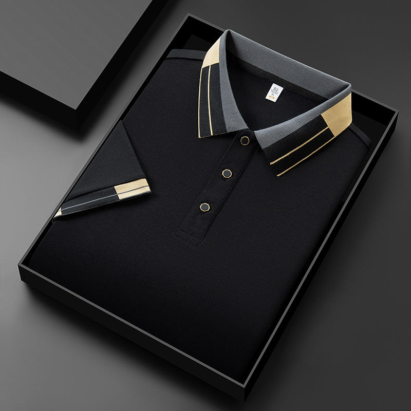 Men’s Classic Polo Shirt – Premium Cotton, Slim Fit, Designer Collar Trim - cloud line