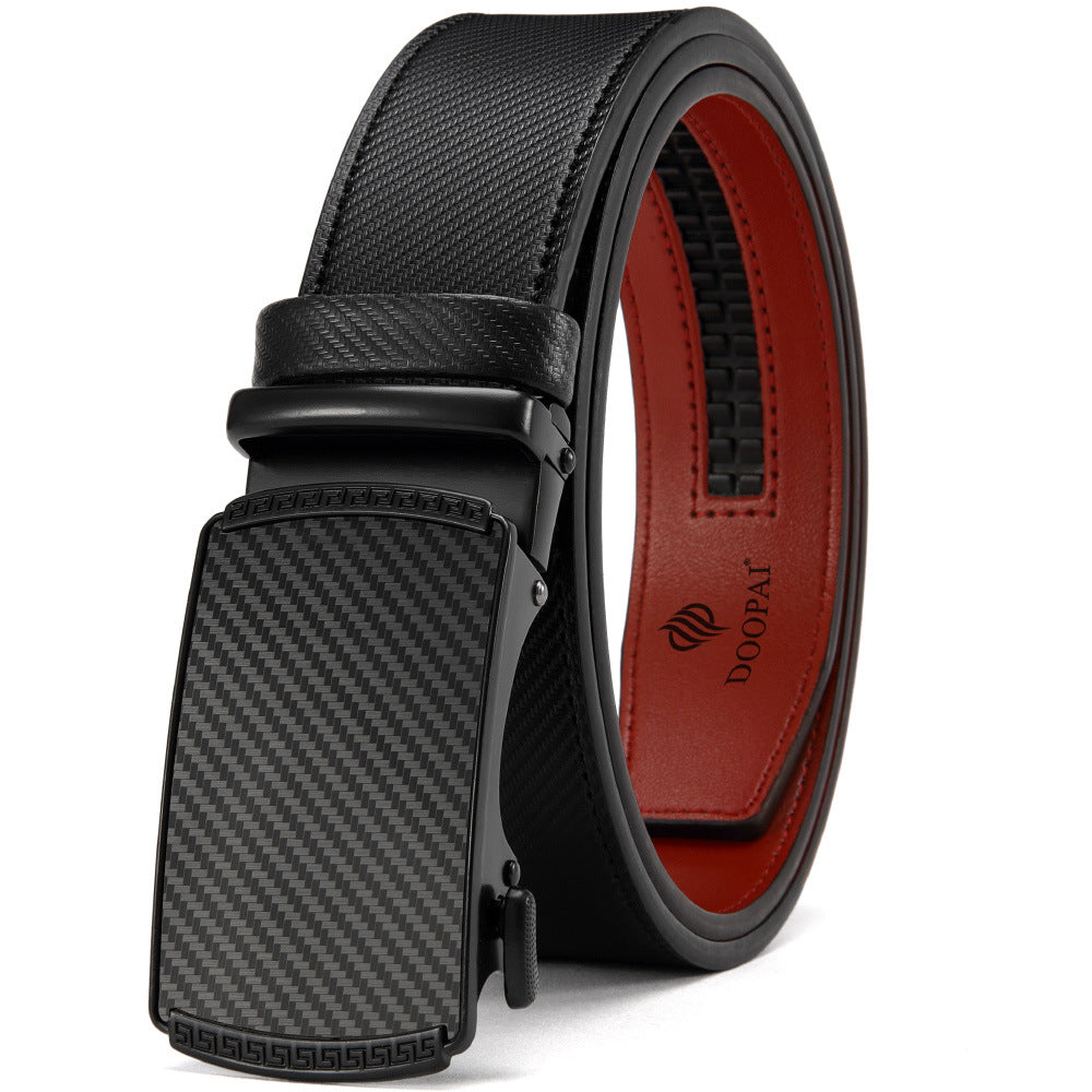 Men's Belt Hot-selling Film Alloy Automatic Buckle Leather - cloud line