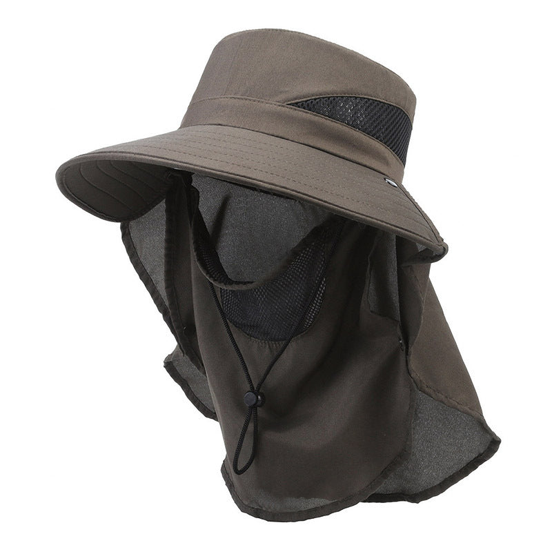 Hat Men's Sun-shade Fisherman Hat Big Brim Sun-proof Fishing Hat - cloud line
