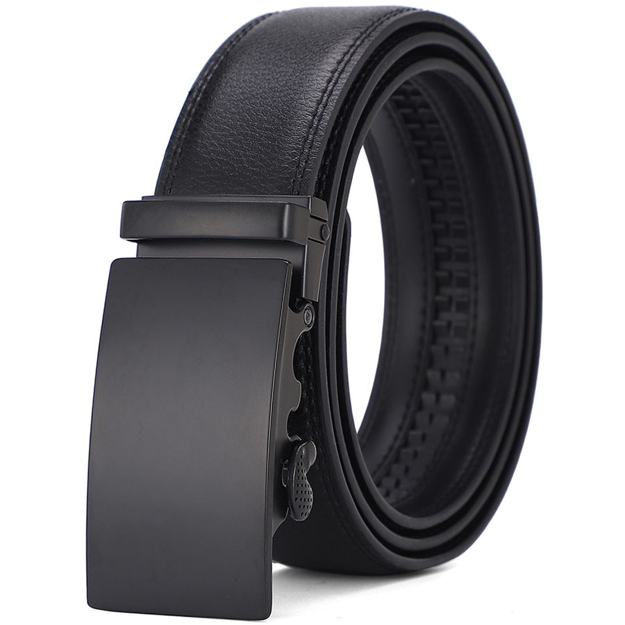 Men's All-match Automatic Buckle Cowhide Belt - cloud line