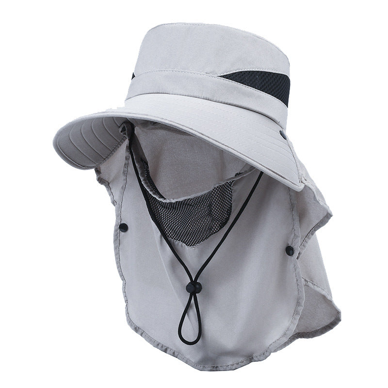 Hat Men's Sun-shade Fisherman Hat Big Brim Sun-proof Fishing Hat - cloud line