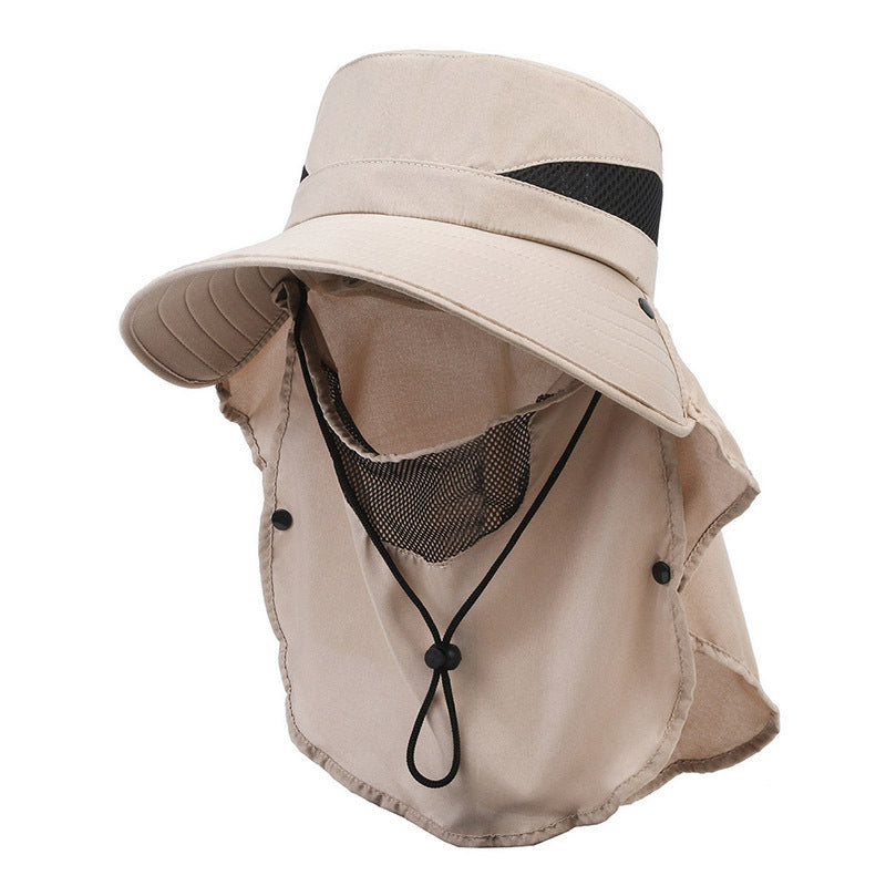 Hat Men's Sun-shade Fisherman Hat Big Brim Sun-proof Fishing Hat - cloud line