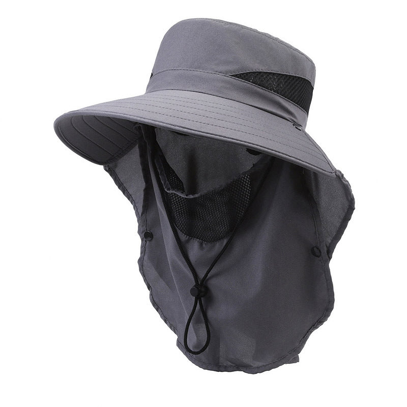 Hat Men's Sun-shade Fisherman Hat Big Brim Sun-proof Fishing Hat - cloud line