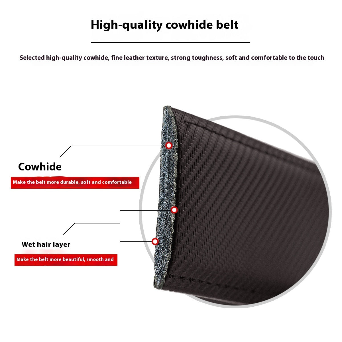 Men's Belt Hot-selling Film Alloy Automatic Buckle Leather - cloud line