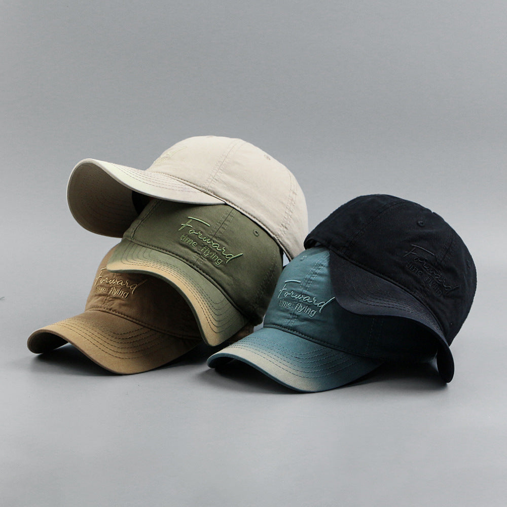 Letter Embroidery Men And Women All-matching Sun Hat - cloud line