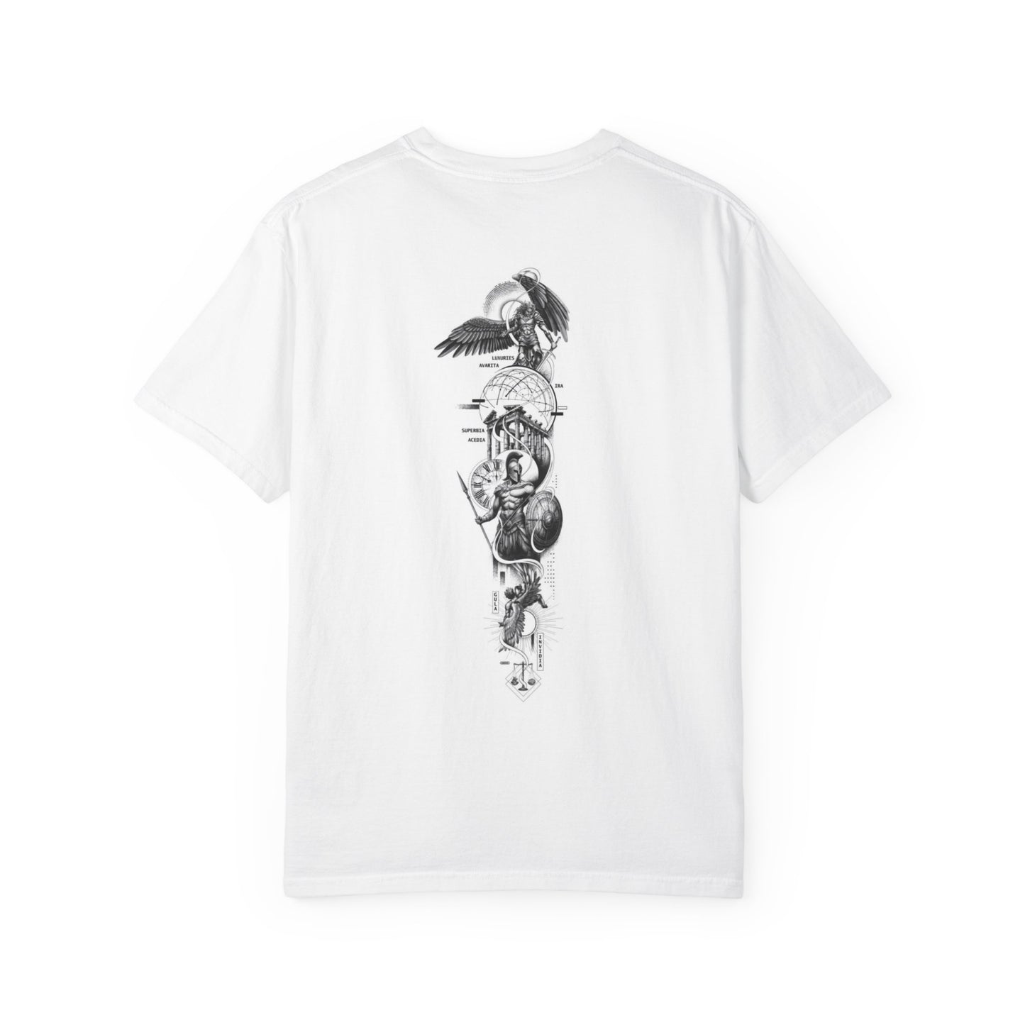 white Tshirt - cloud line