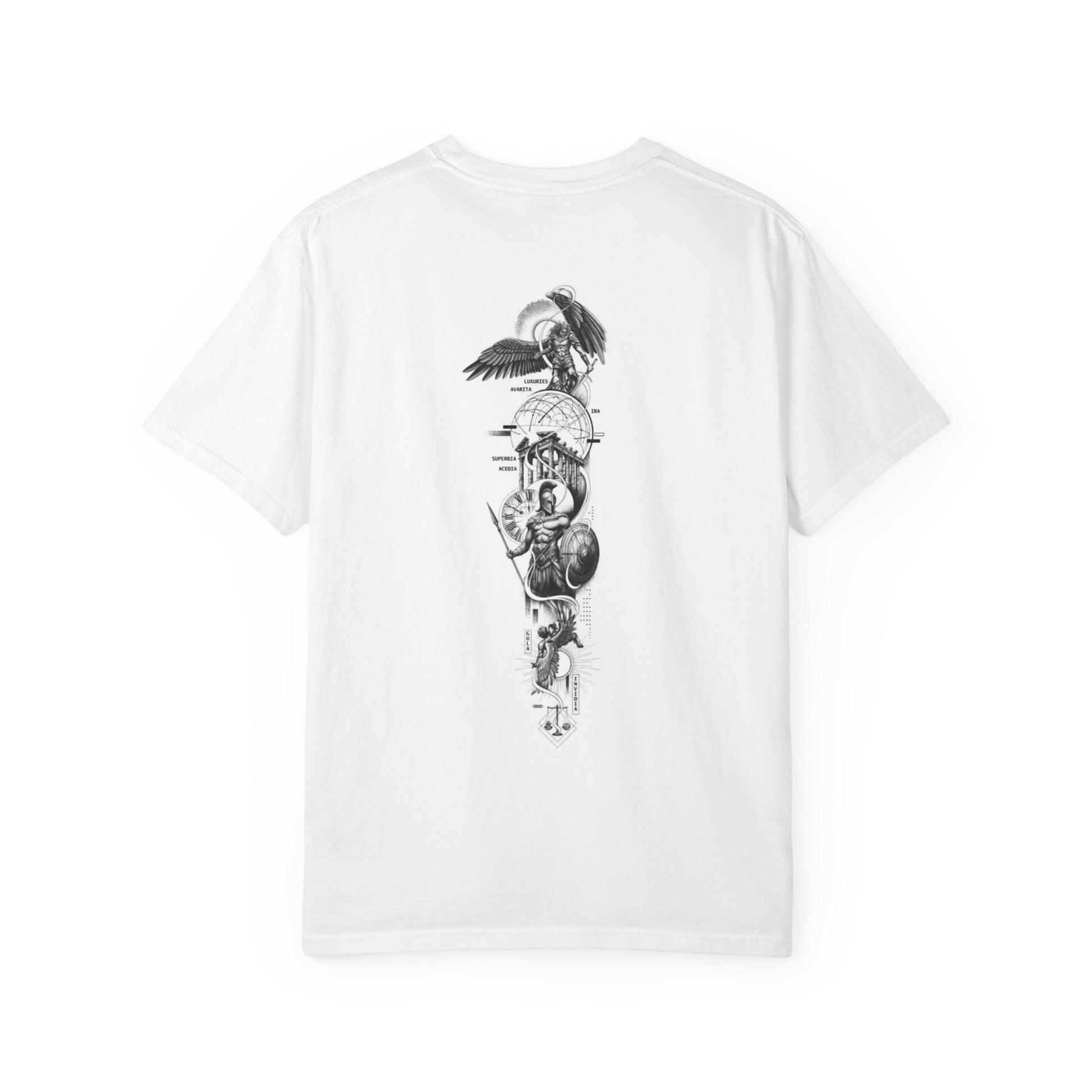 white Tshirt - cloud line