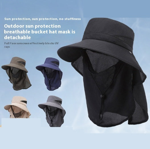 Hat Men's Sun-shade Fisherman Hat Big Brim Sun-proof Fishing Hat - cloud line