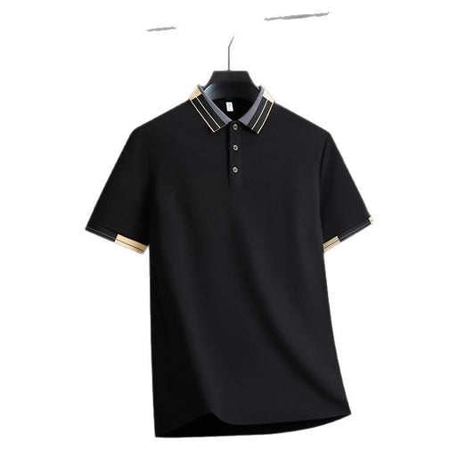 Men’s Classic  Polo Shirt – Premium Cotton, Slim Fit, Designer Collar Trim - cloud line