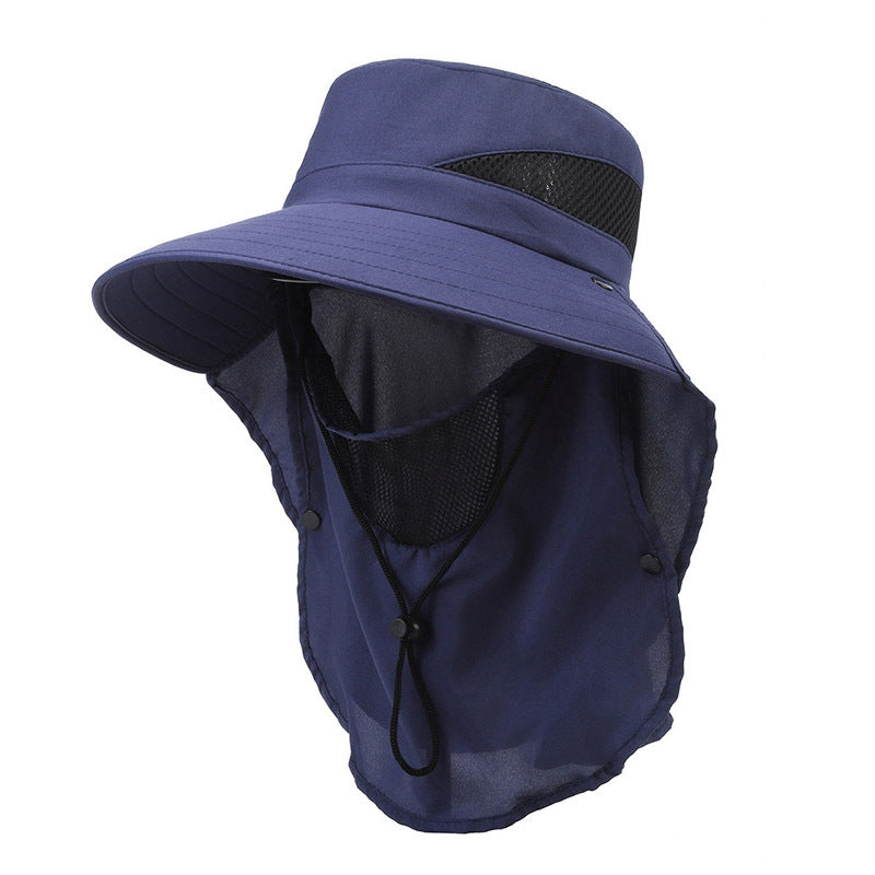 Hat Men's Sun-shade Fisherman Hat Big Brim Sun-proof Fishing Hat - cloud line