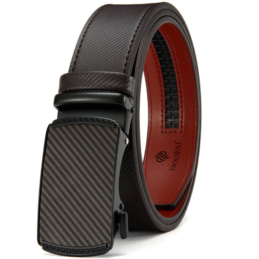 Men's Belt Hot-selling Film Alloy Automatic Buckle Leather - cloud line
