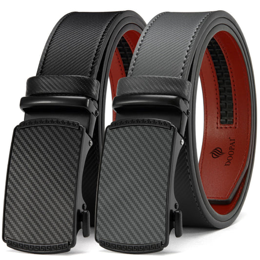 Men's Belt Hot-selling Film Alloy Automatic Buckle Leather - cloud line