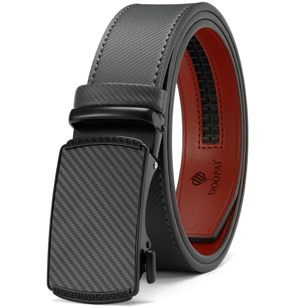 Men's Belt Hot-selling Film Alloy Automatic Buckle Leather - cloud line
