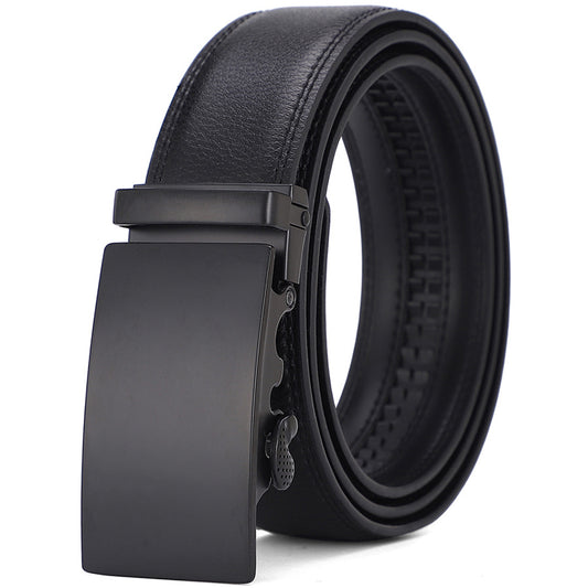 Men's All-match Automatic Buckle Cowhide Belt - cloud line