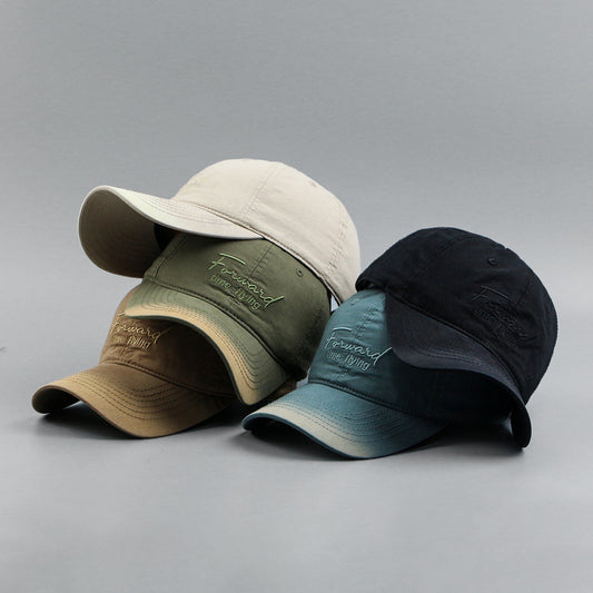 Letter Embroidery Men And Women All-matching Sun Hat - cloud line